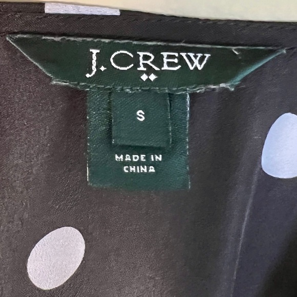 J CREW Black & White Polka Dot Long-Sleeve Blouse - 91541 - Sz S - Picture 8 of 9